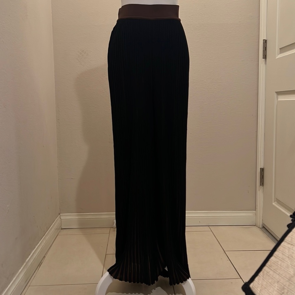 Celine Ribbed Flare Bell-Bottom Pants